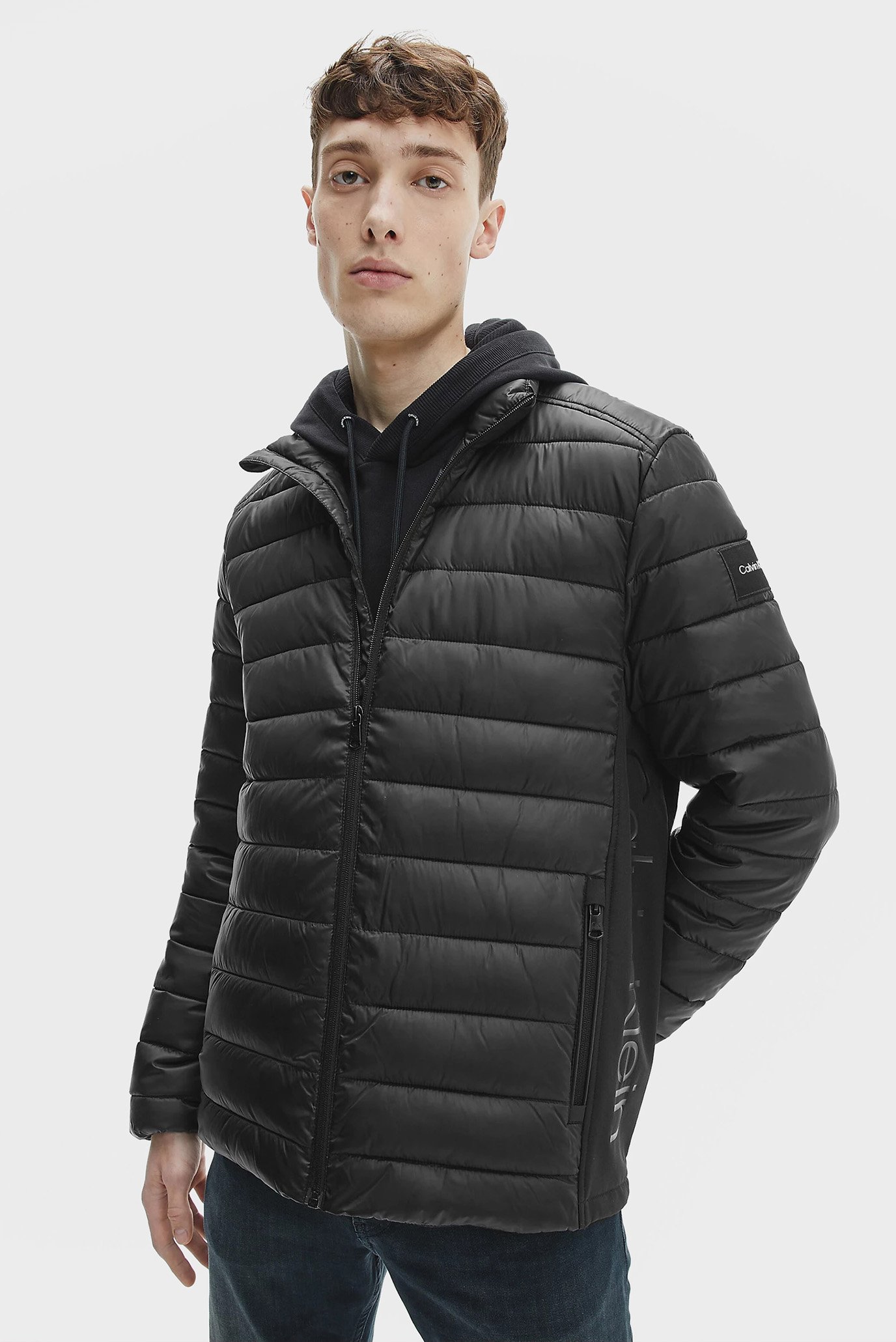 Мужская черная куртка RECYCLED SIDE LOGO 6