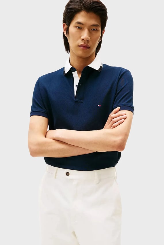 Поло PIQUE GRAFIC COLLAR REG POLO Tommy Hilfiger