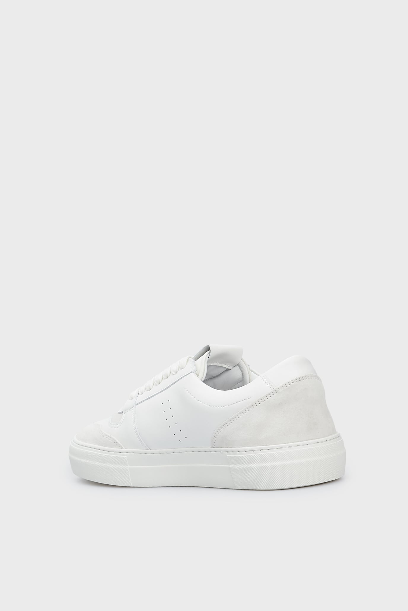 Мужские белые кожаные сникерсы 4