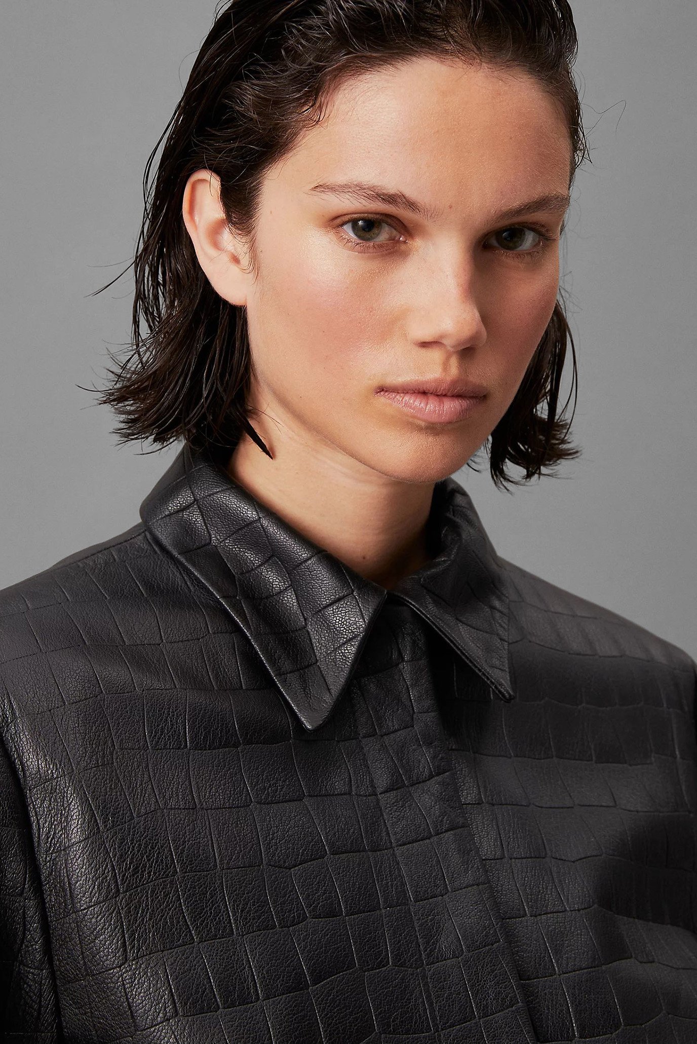 Плащ TEXTURED LEATHER COAT 3