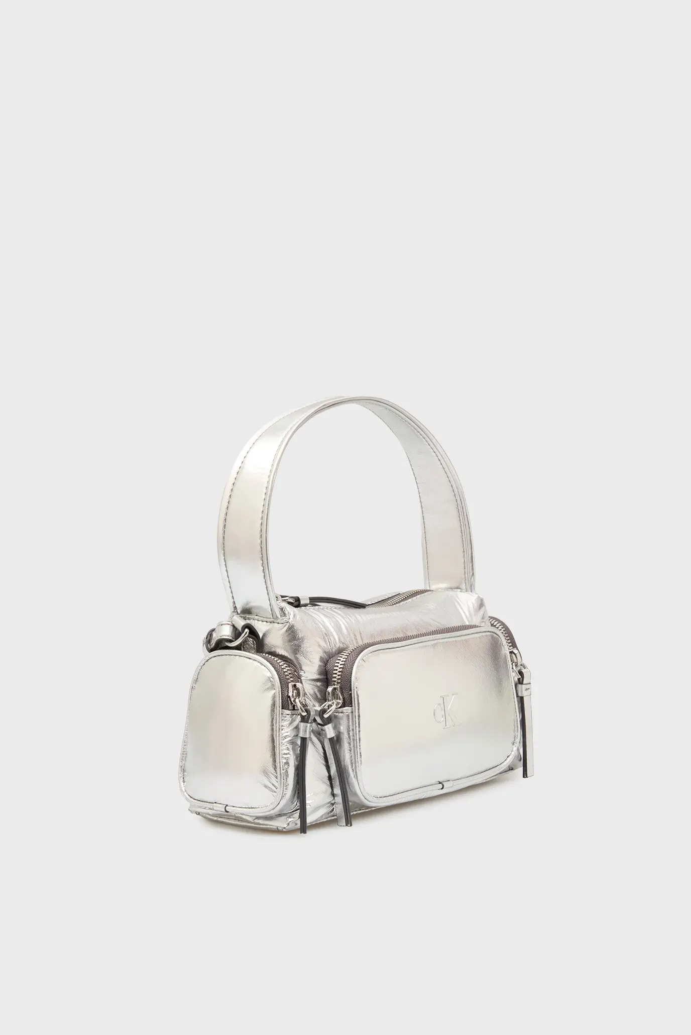 Сумка/POCKET SILVER NYLON SMALL BAG 3