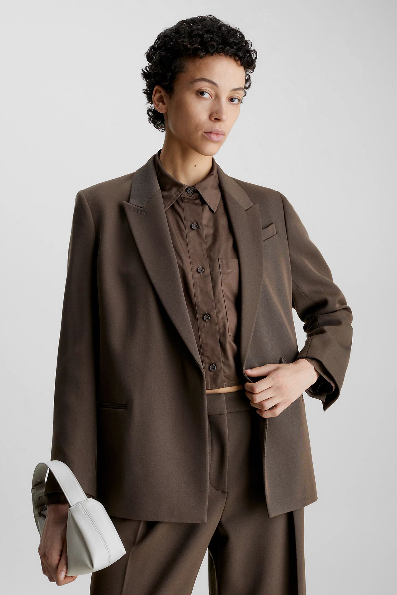 Женский коричневый жакет WOOL TWILL 3