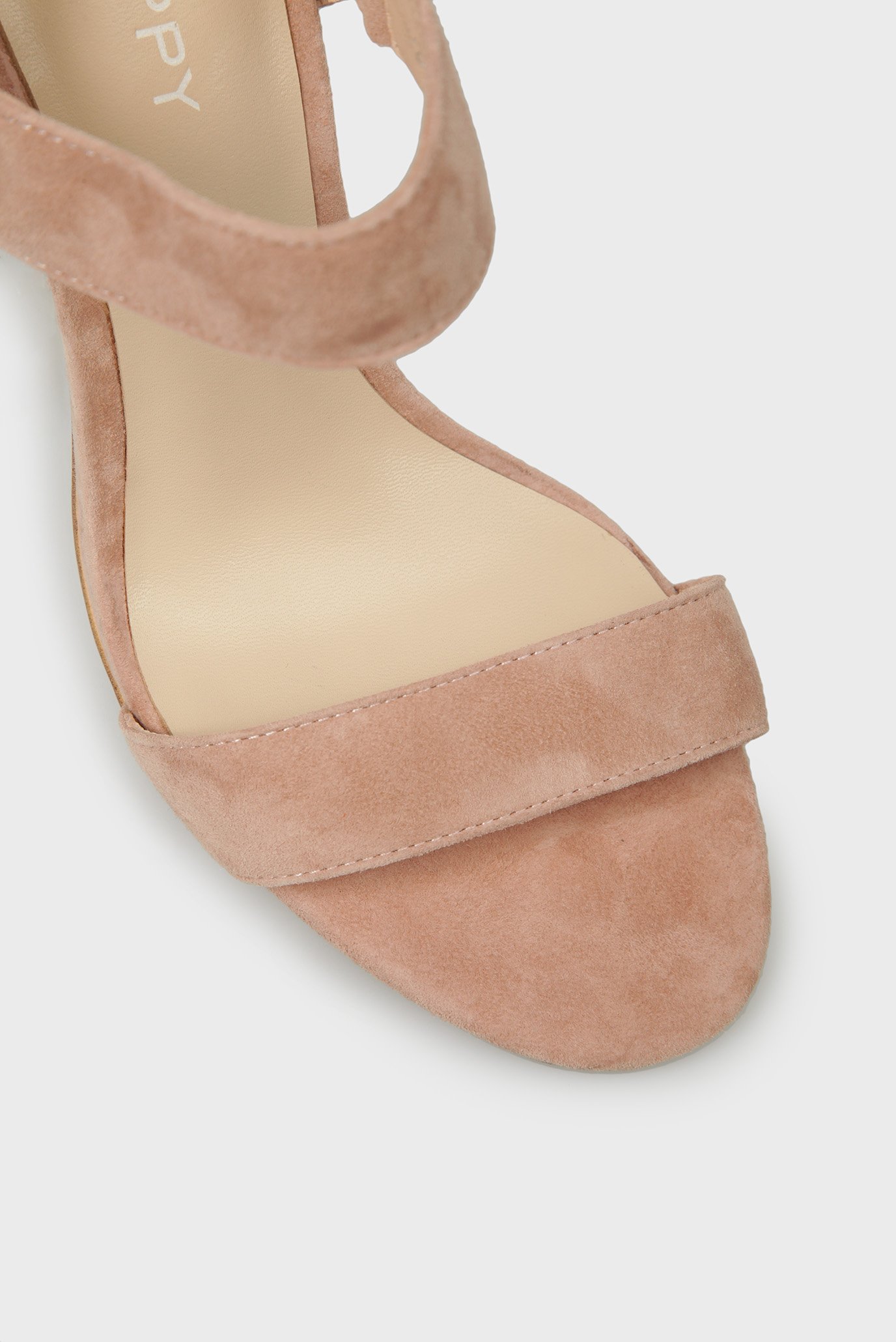 Женские розовые замшевые босоножки Preppy Женские розовые замшевые босоножки 4