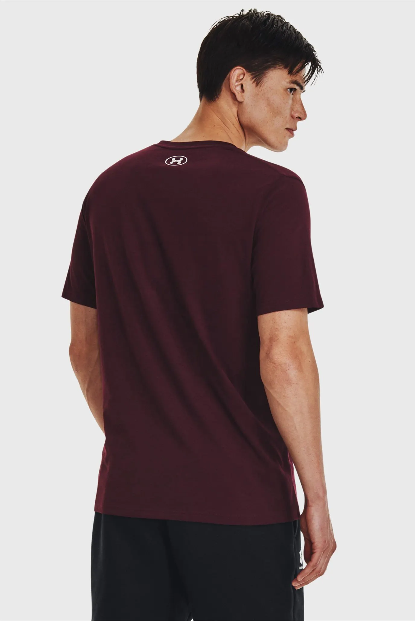 Мужская бордовая футболка UA SPORTSTYLE LOGO SS 3