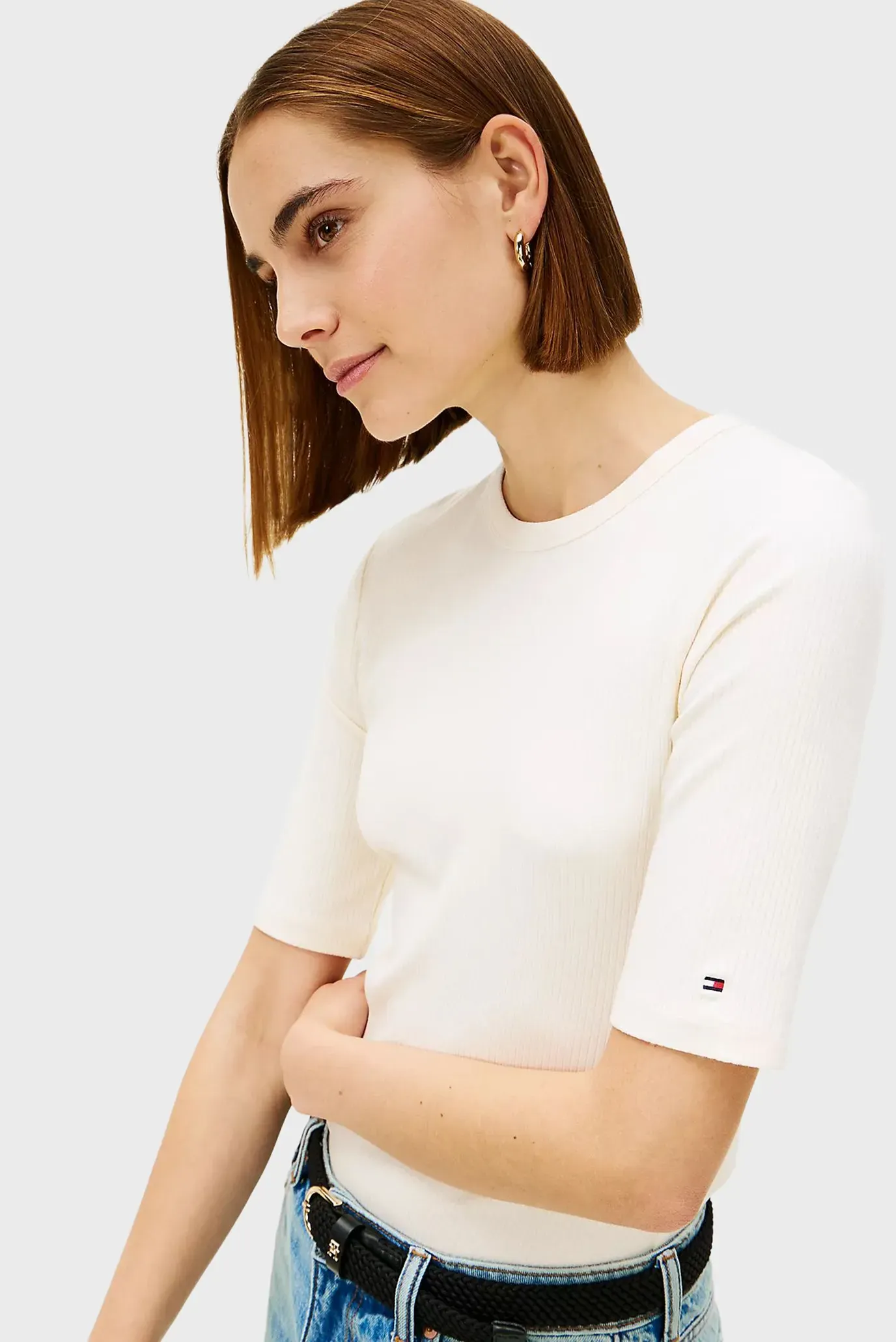 Футболка SLIM 5X2 RIB C-NK 1 2 SLV 4