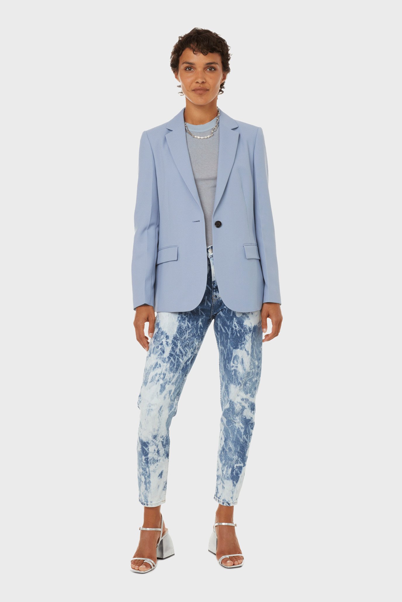 Женский голубой жакет ESSENTIAL TAILORED 3