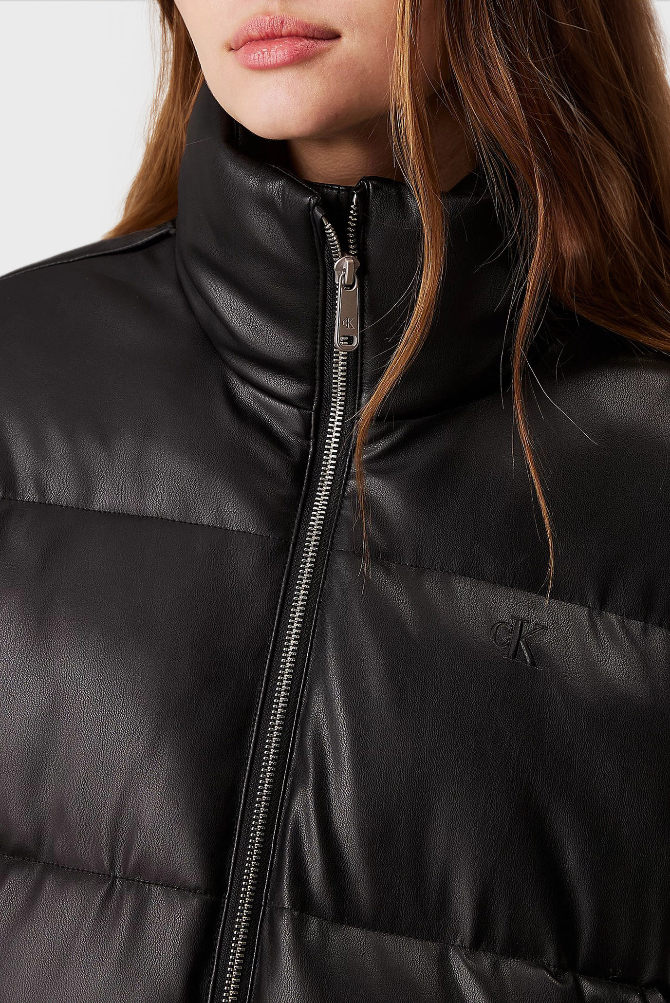 Женская черная куртка FAUX LEATHER 4