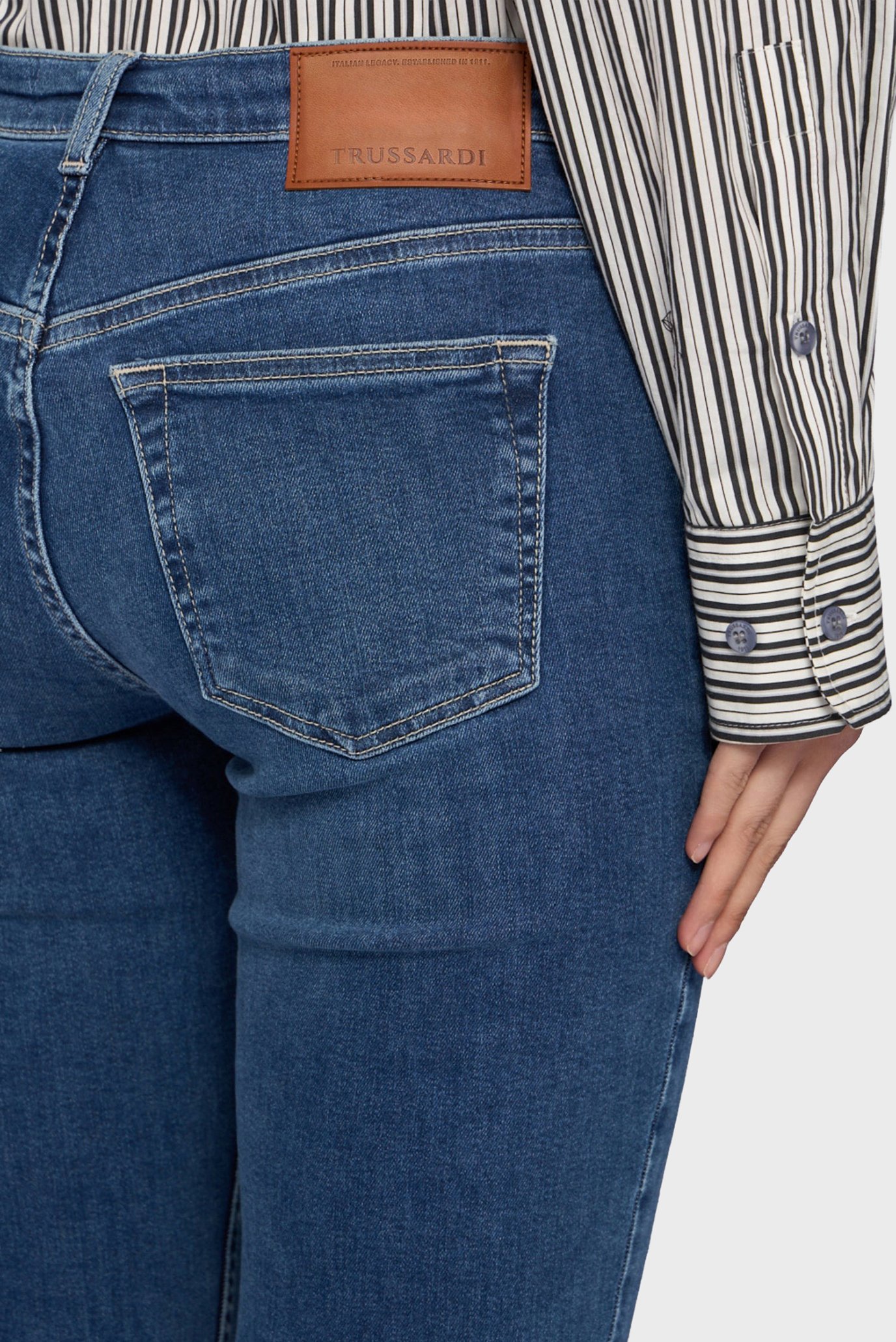 Джинсы WJ130D55 5 POCKET 130 CLASSIC - LIGHT BLUE DENIM SW + CHEMICAL 3