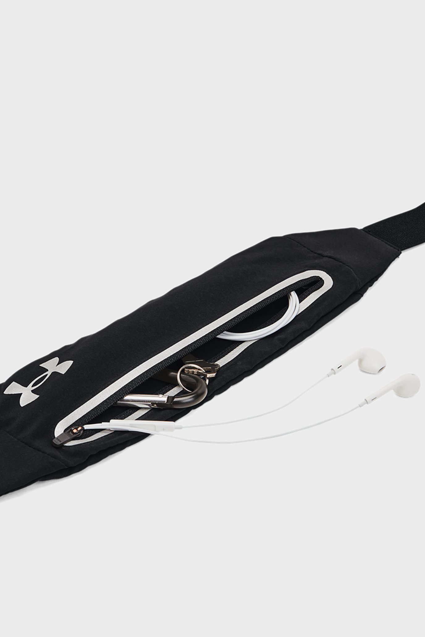 Черная поясная сумка UA Flex Speedpocket Run Belt 2