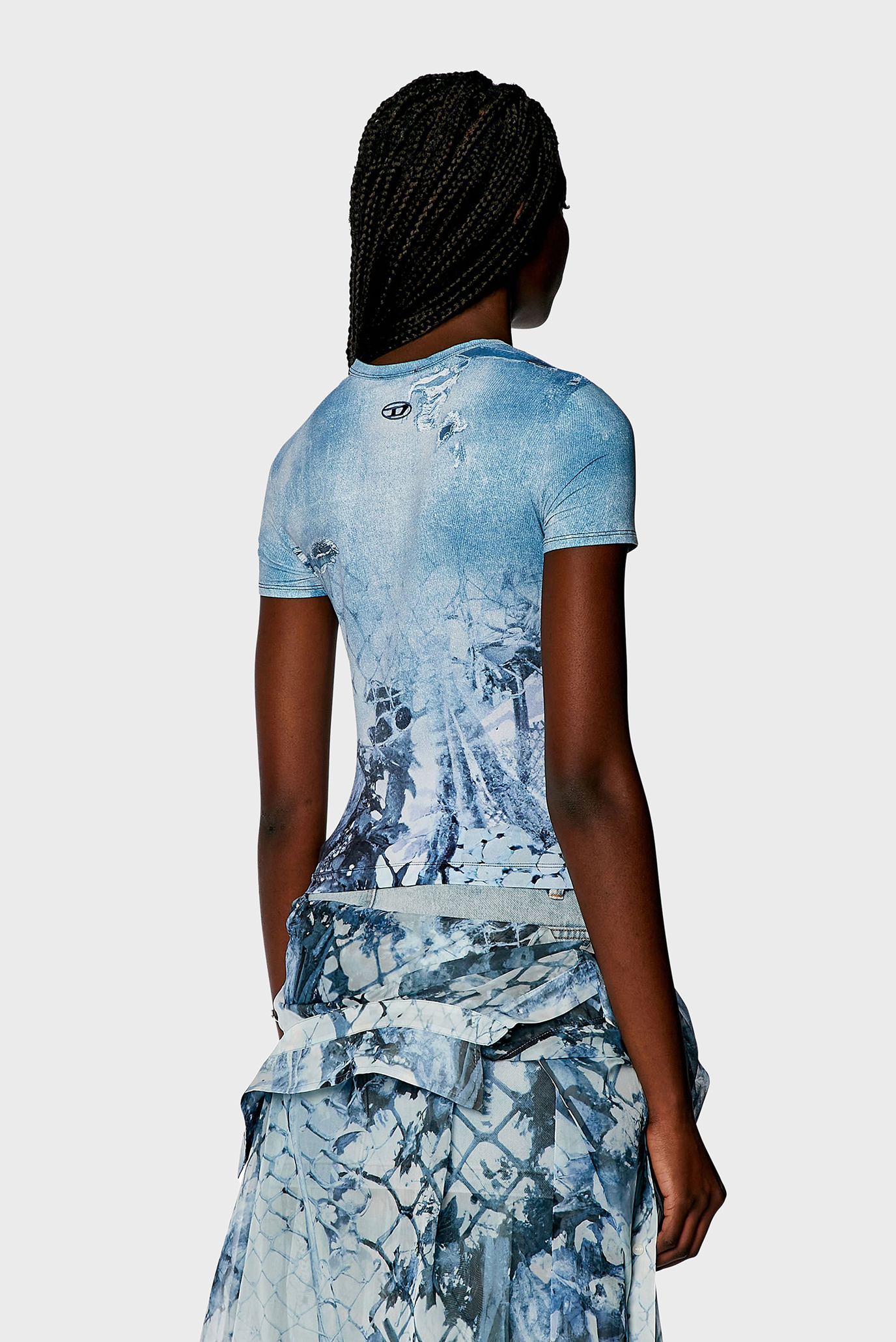 Женский голубой топ T-UNCSKI 3