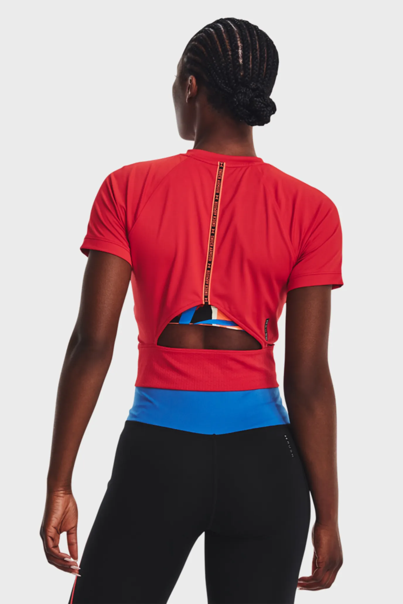 Женская красная футболка UA Rush Perf Top SP 3