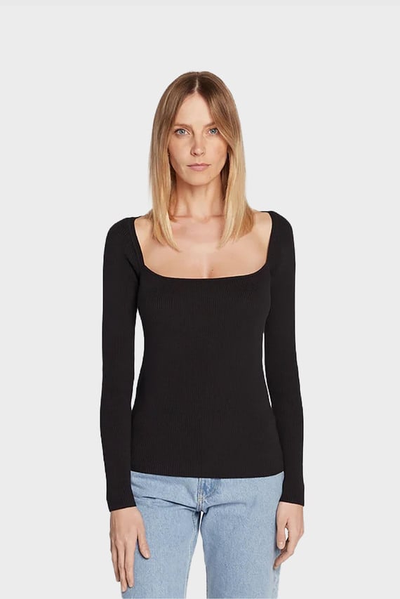 Свитер RIB SQUARE-NECK SWEATER LS