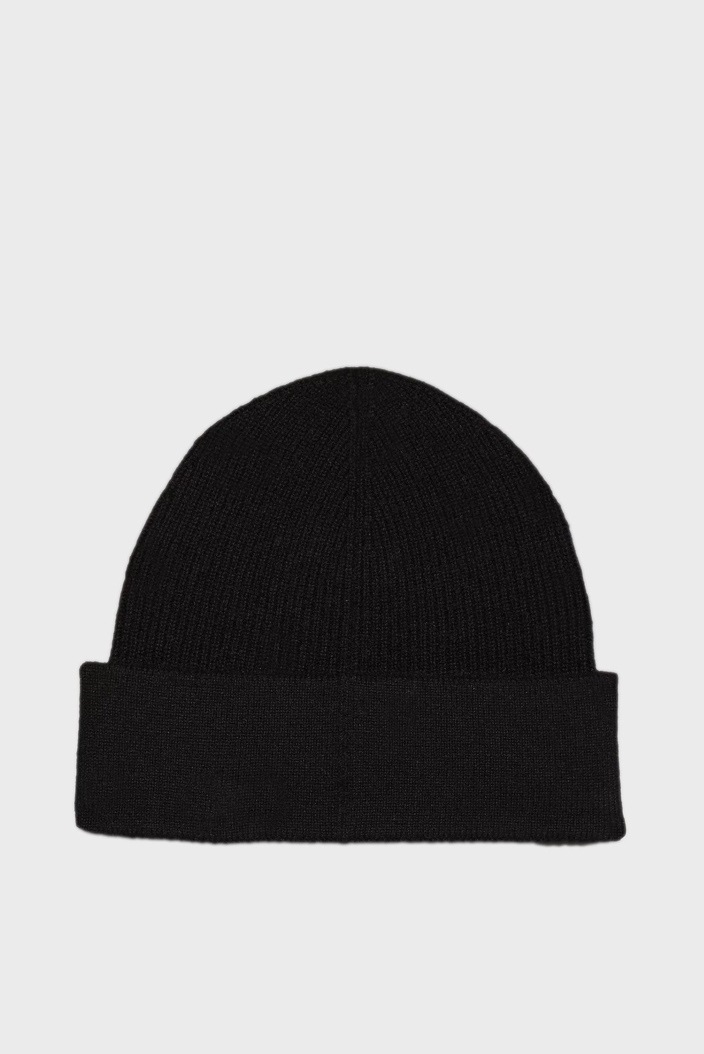 Женская черная кашемировая шапка CASHMERE CHUNKY OPEN RIB BEANIE 3