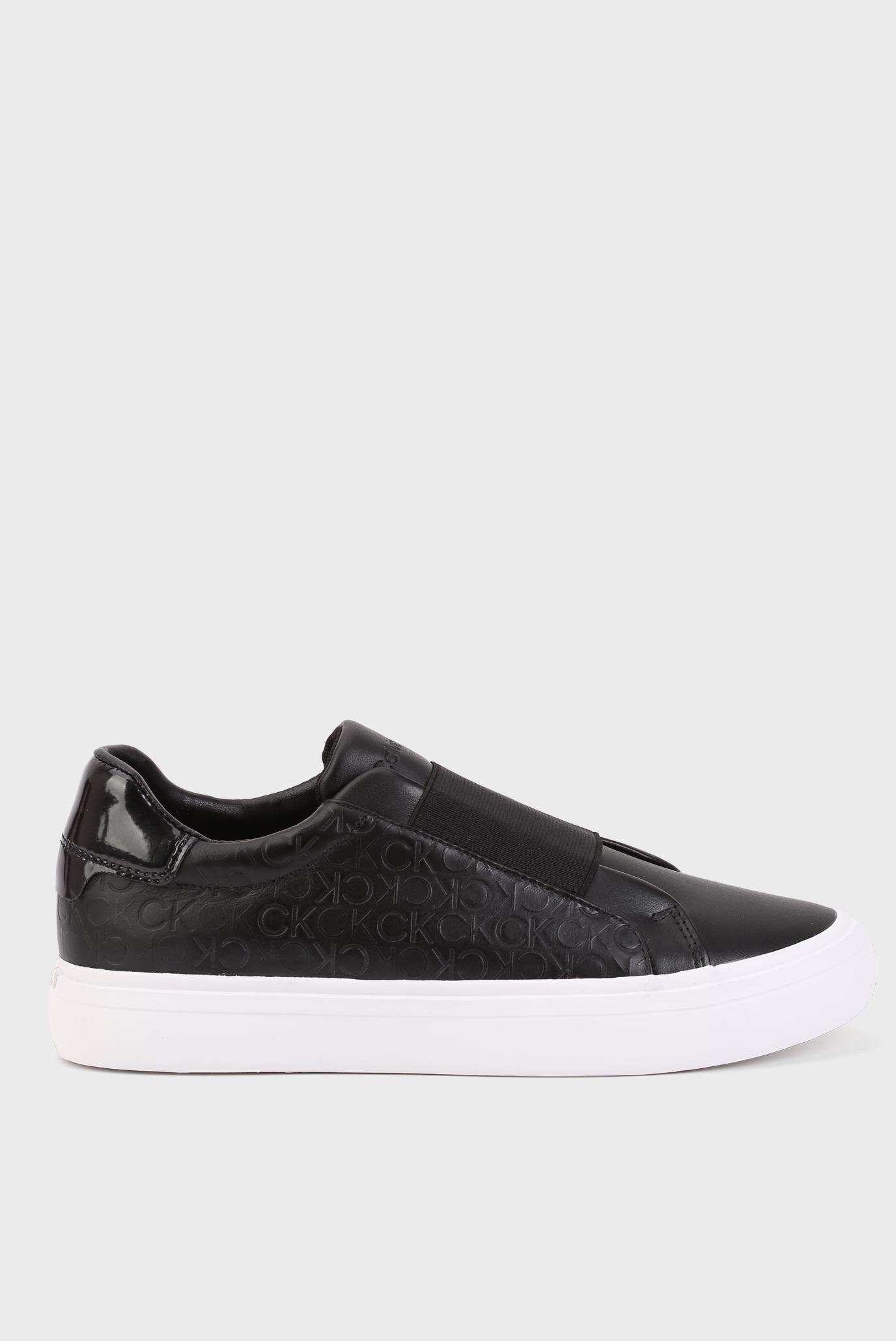 Calvin klein black slip on sneakers best sale