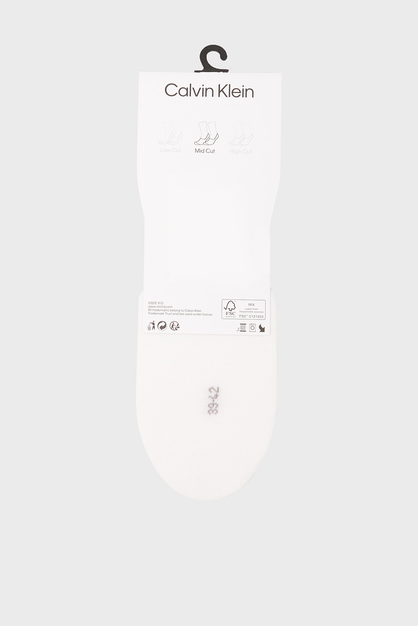 Следы CK WOMEN FOOTIE MID CUT 2P 6