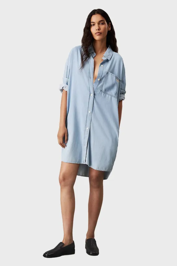 Женское голубое джинсовое платье LOOSE SHIRT LYOCELL DENIM DRESS Calvin Klein Jeans