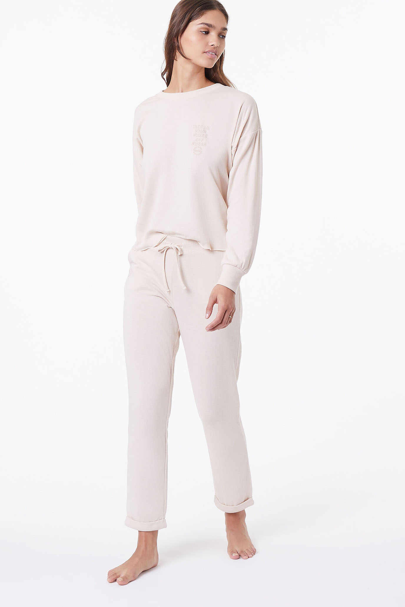 Женский пудровый лонгслив SAEL 5