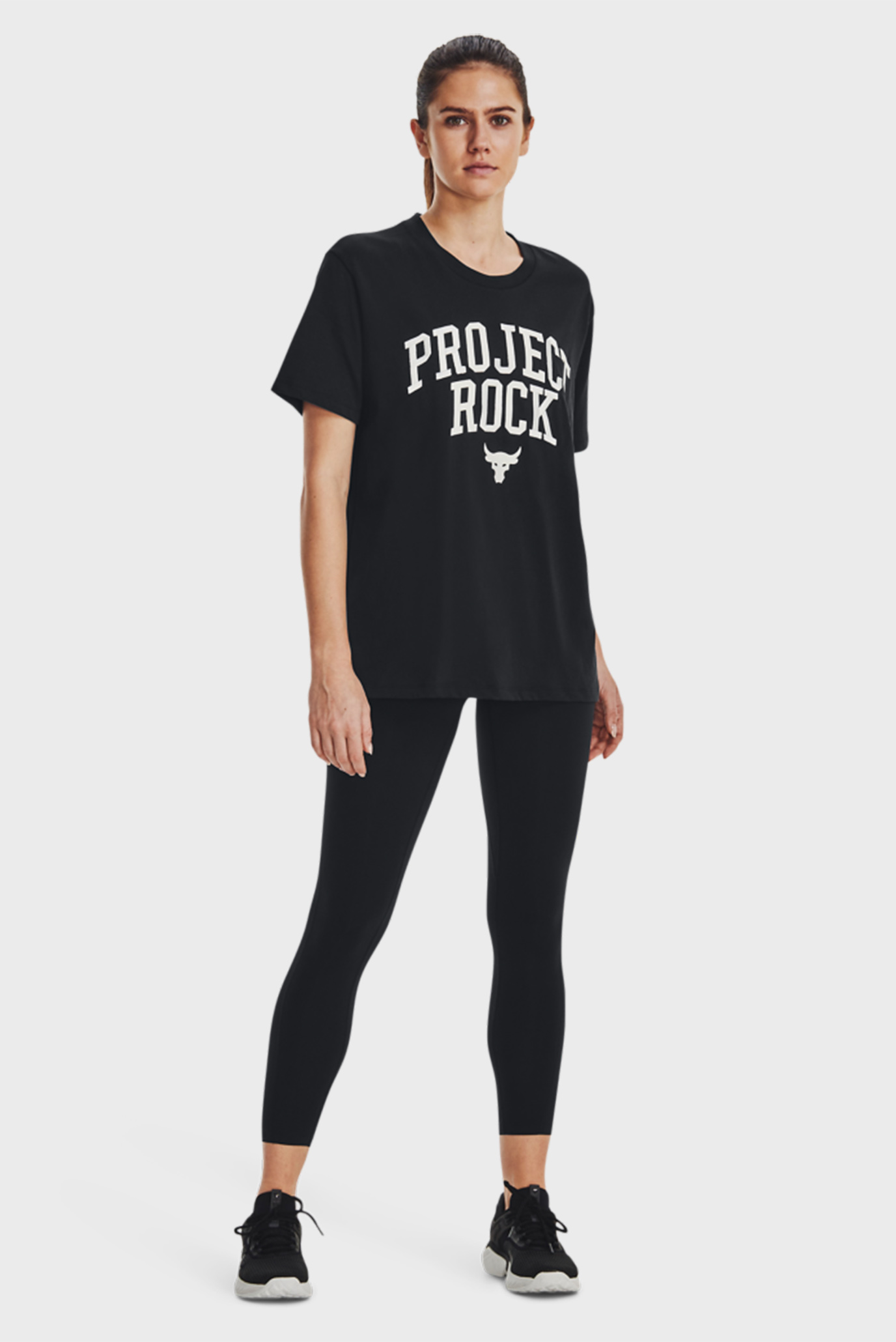 Женская черная футболка Pjt Rock Hwt Campus T 8