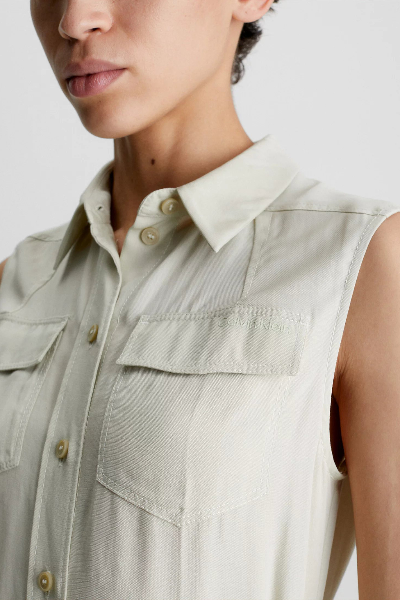 Платье TENCEL SLEEVELESS SHIRT DRESS 3