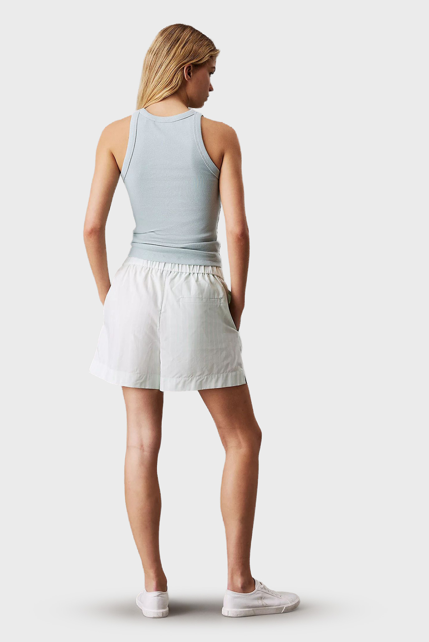 Женские мятные шорты в полоску SUMMERCalvin Klein Jeans Женские мятные шорты в полоску SUMMER 3
