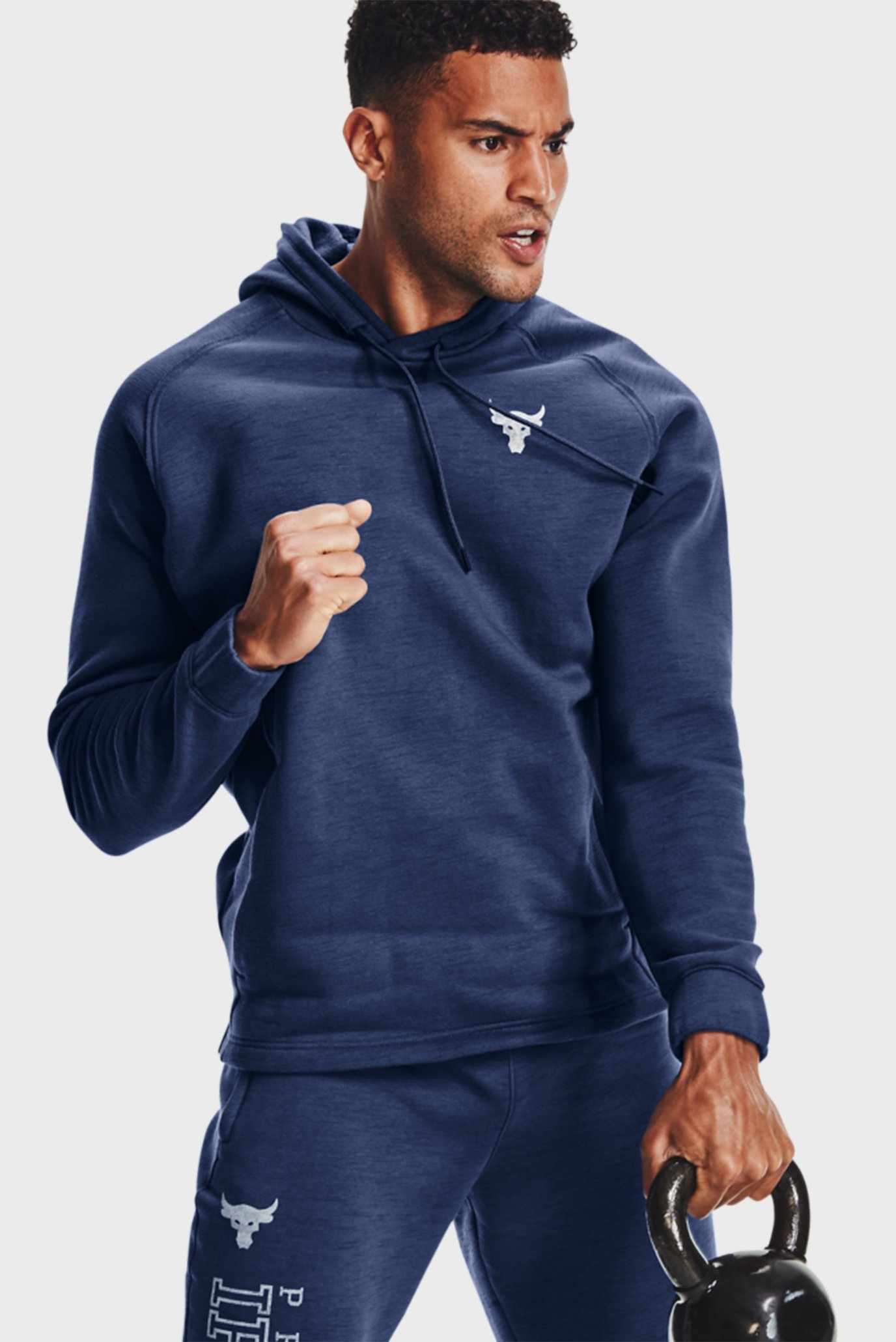 Мужское синее худи UA Pjt Rock CC Fleece Hoodie 11