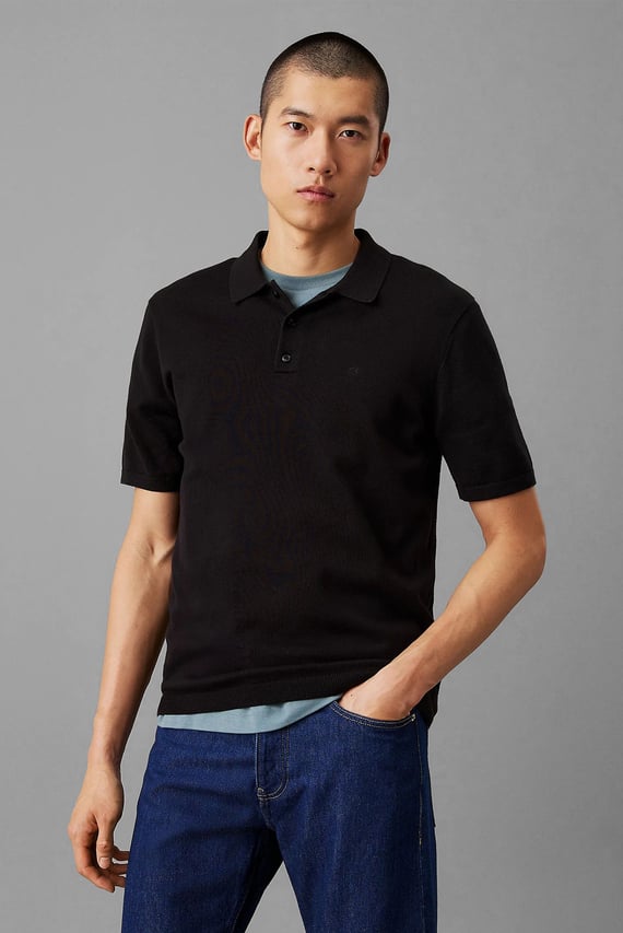 Свитер KNITTED SUPIMA COTTON POLO S S