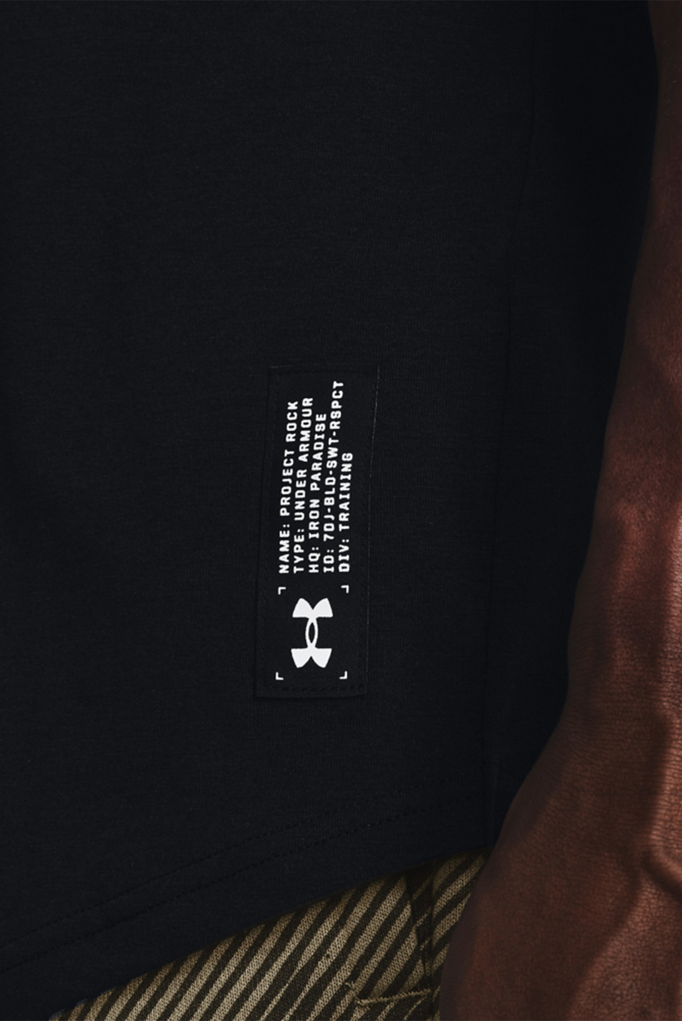 Мужская черная футболка UA Pjt Rock 100 Percent SS 4