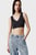 Топ/WASHED WOVEN LABEL RIB BRALETTE