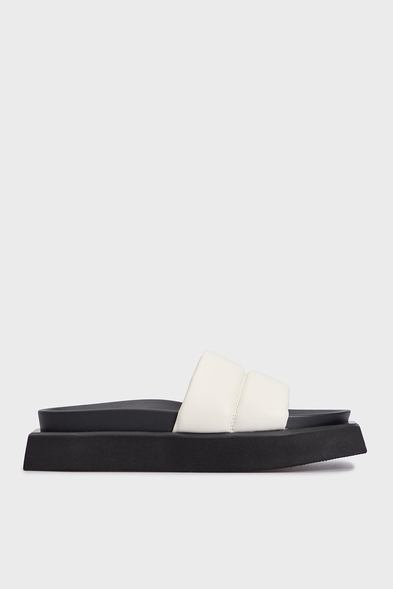 Женские белые кожаные слайдеры Isla 9