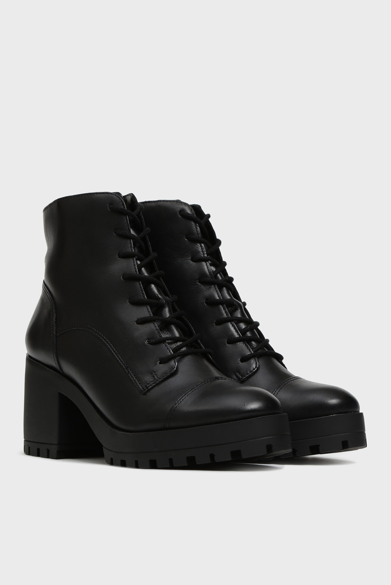 Женские черные кожаные ботильоны 3