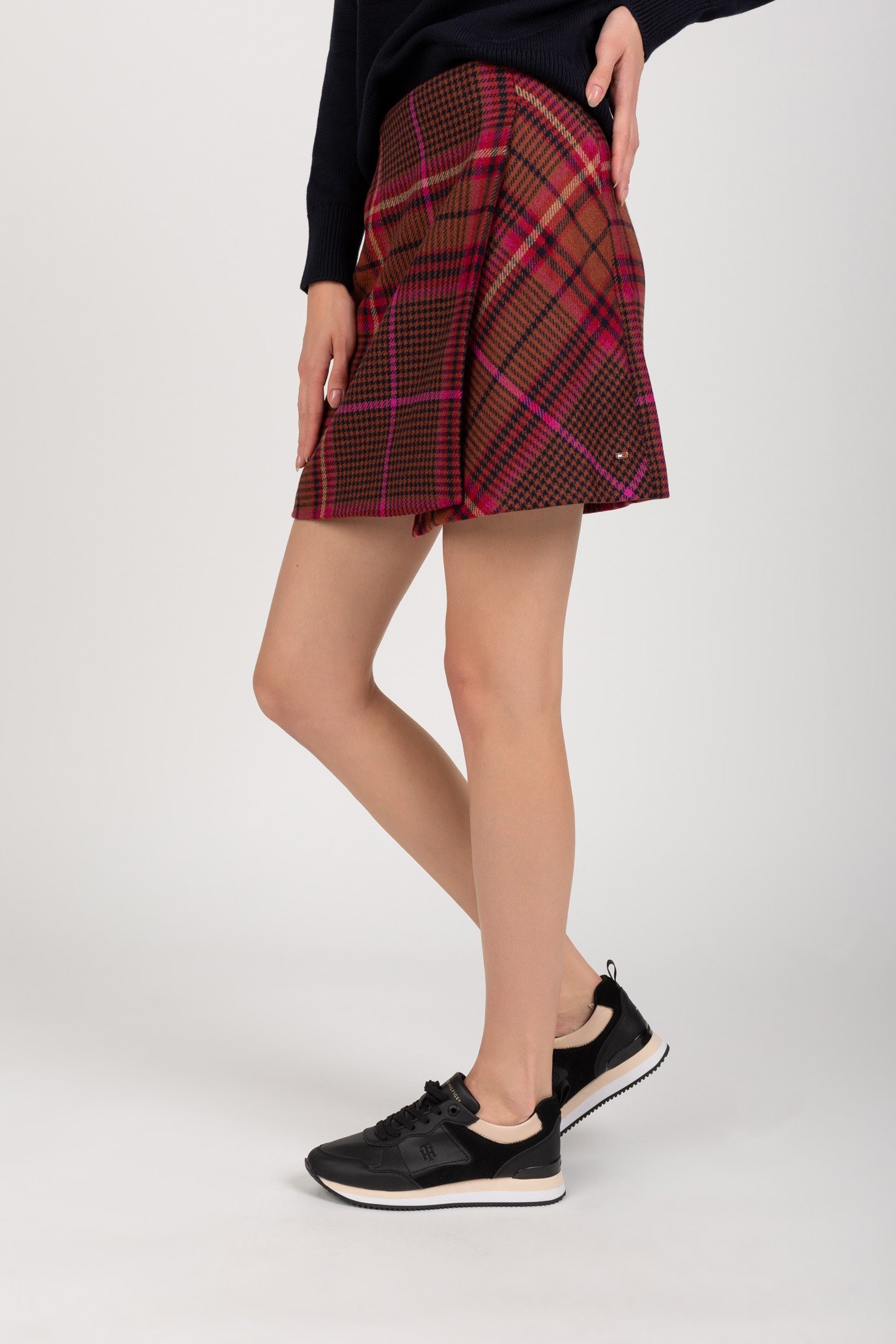 Юбка WOOL CHECK WRAP SHORT SKIRT 2