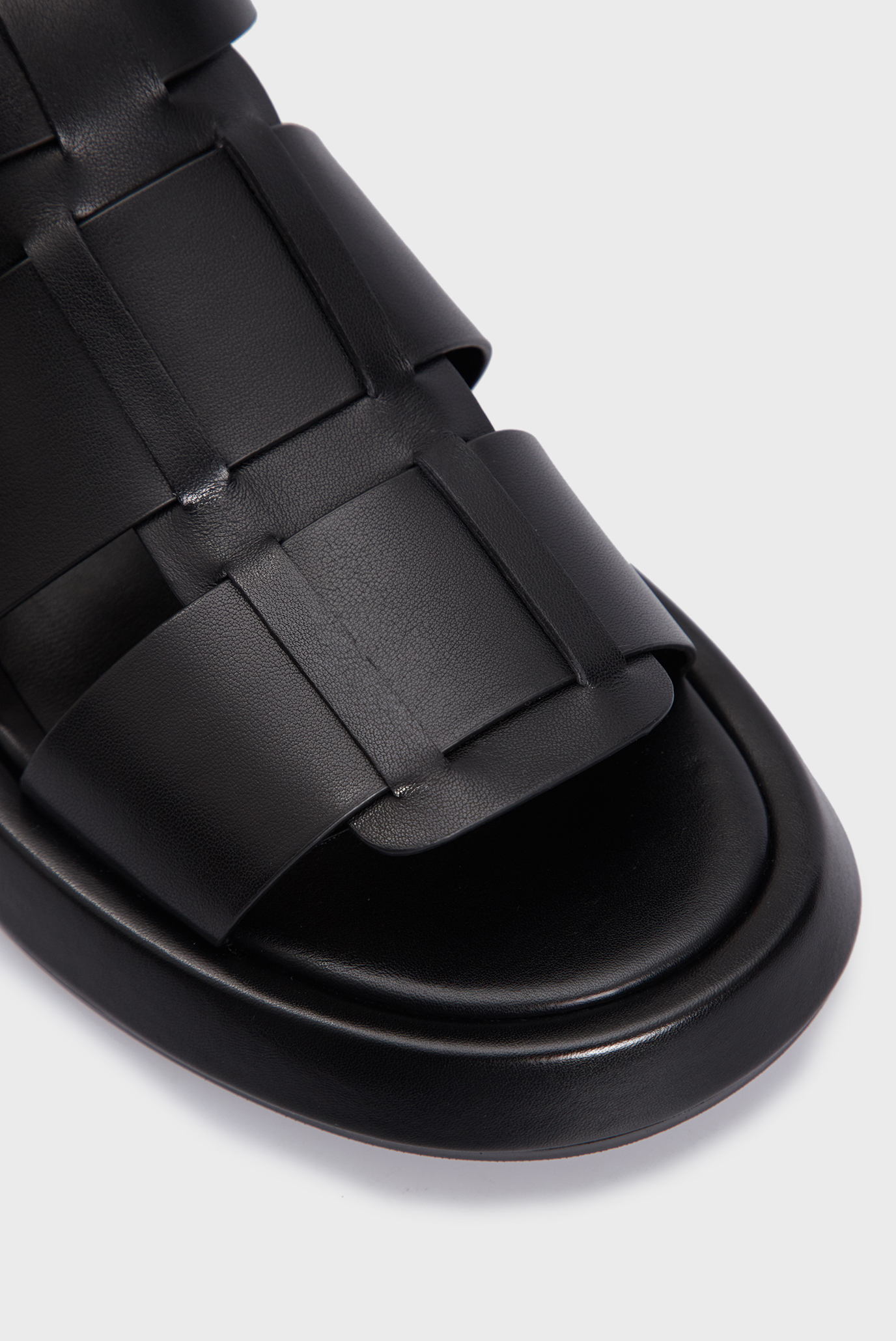 Женские черные кожаные сандалии Lilla 5