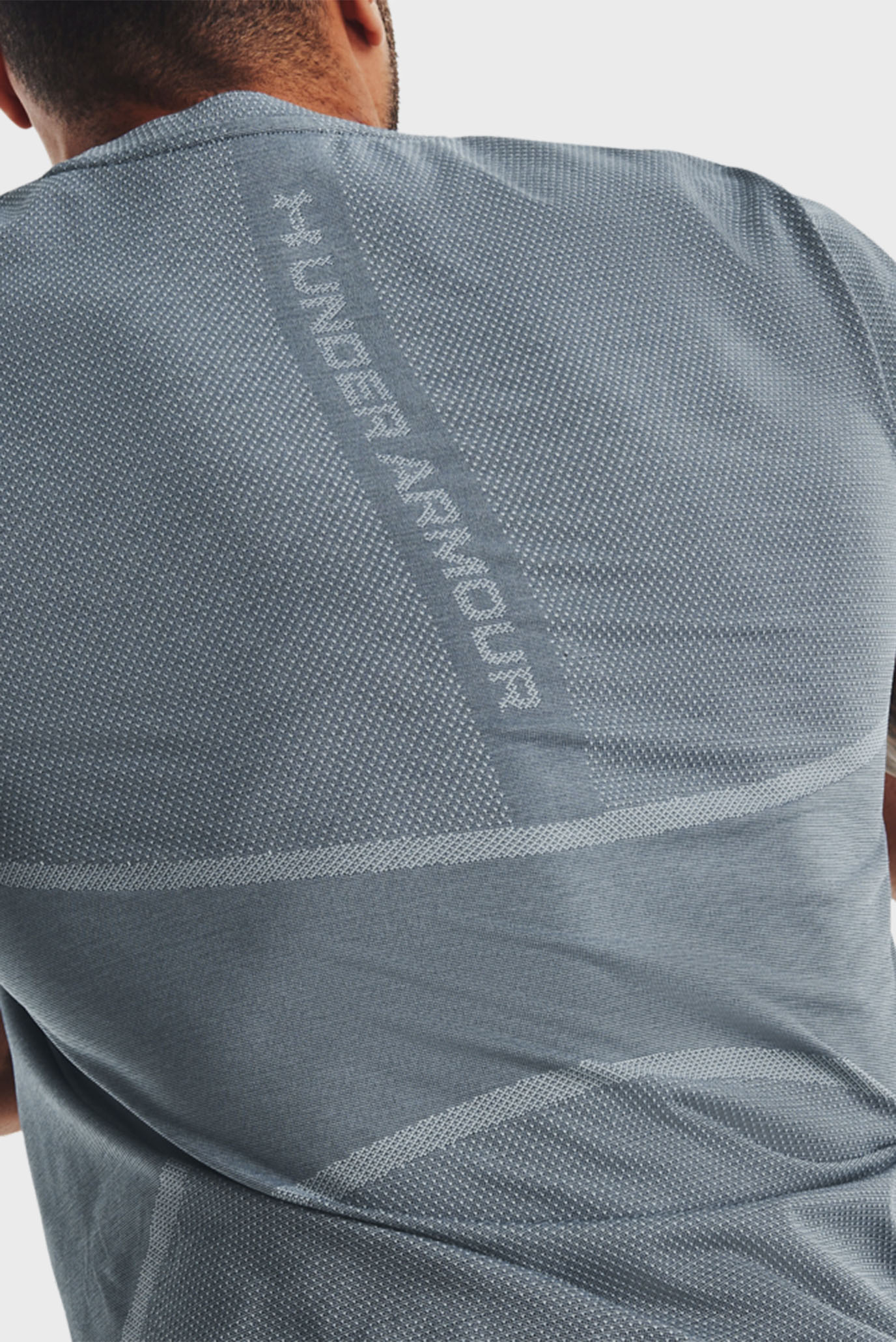 Мужская серая футболка UA Rush Seamless Legacy SS 9