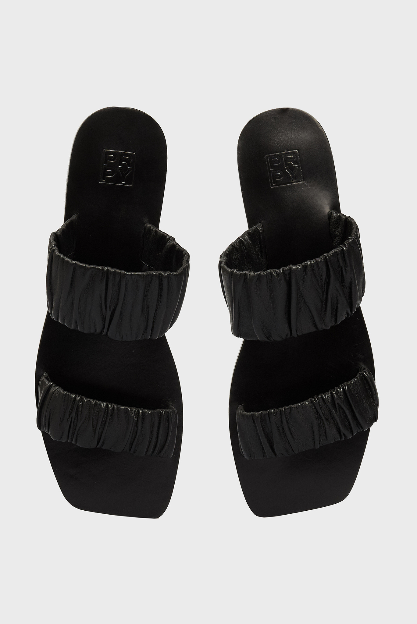 Женские черные кожаные слайдеры Noemi 5