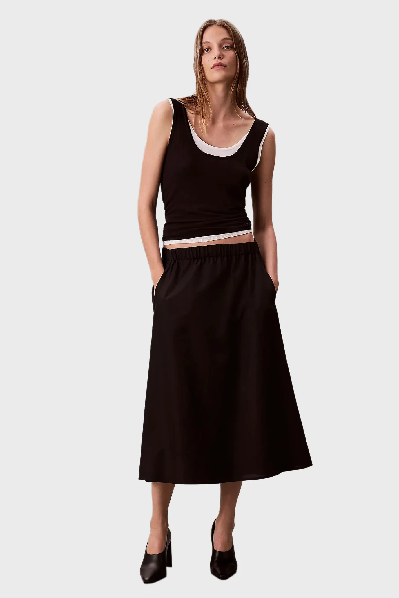 Юбка NYLON PULL ON MIDI SKIRT 1