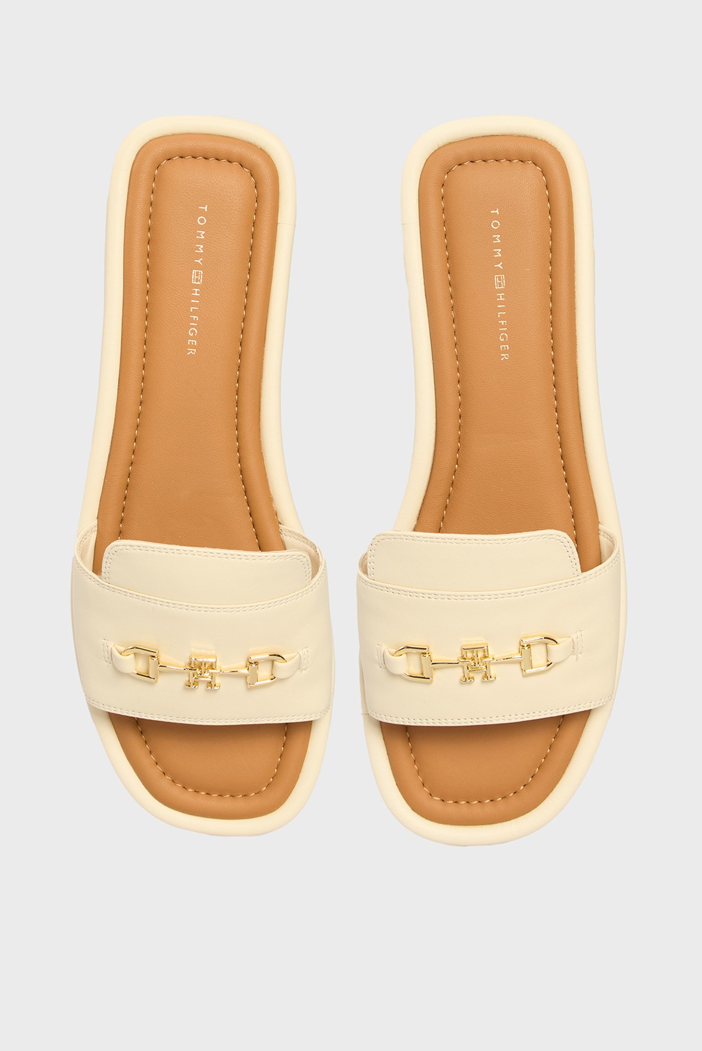 Женские бежевые кожаные слайдеры HORSEBIT MULETommy Hilfiger Женские бежевые кожаные слайдеры HORSEBIT MULE 4