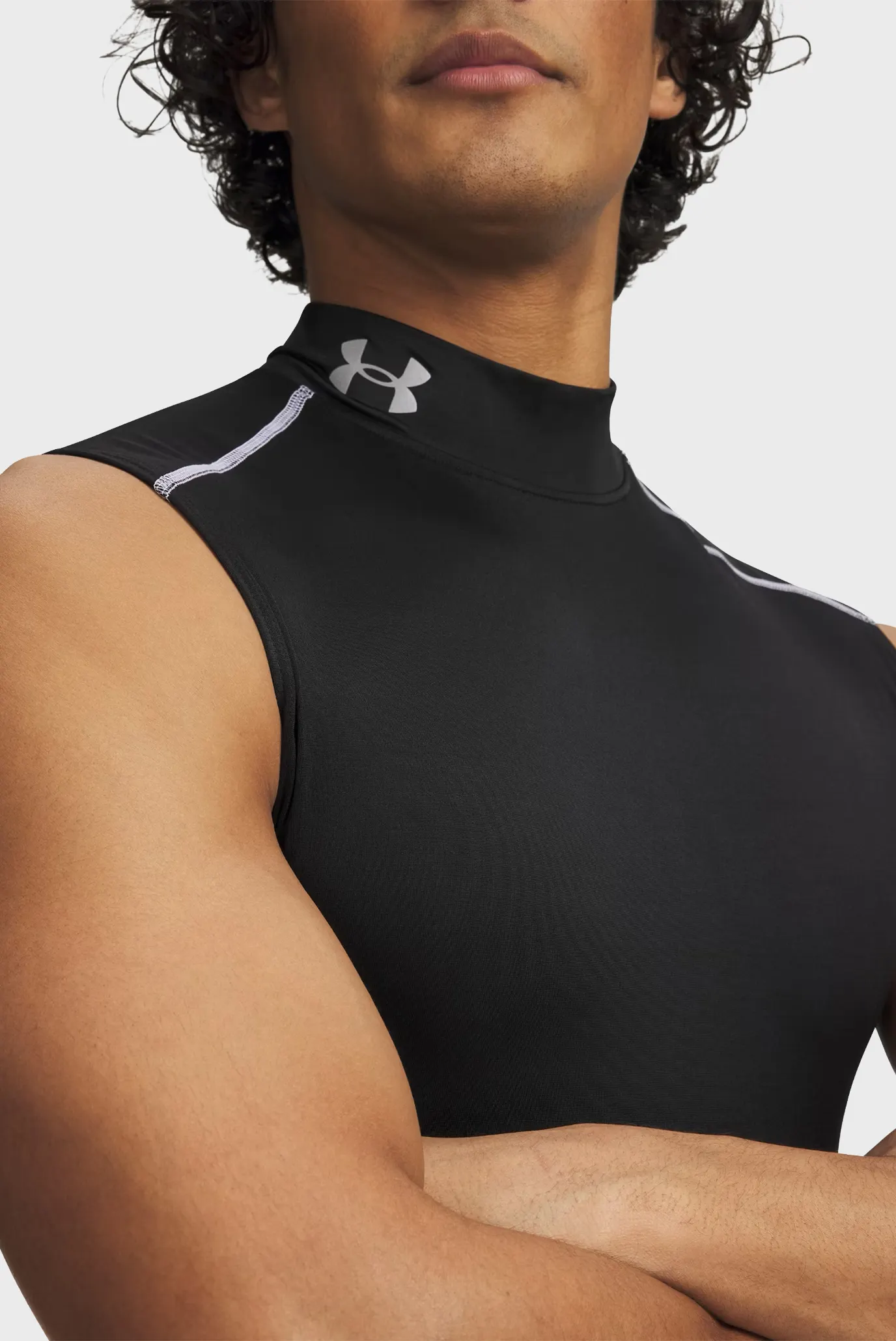 Майка UA HG Elite Sleeveless Mock-BLK 2