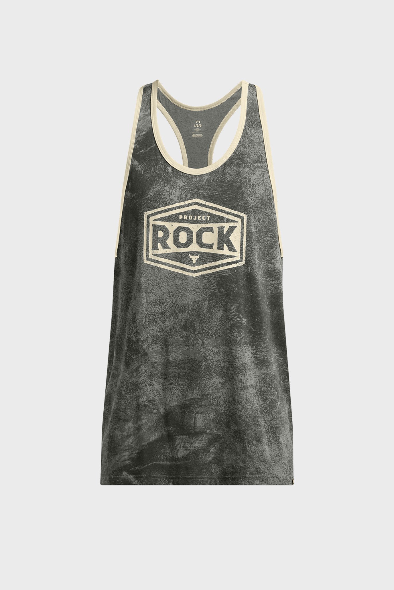 Мужская серая майка UA Pjt Rck Racer Tank Tools 3