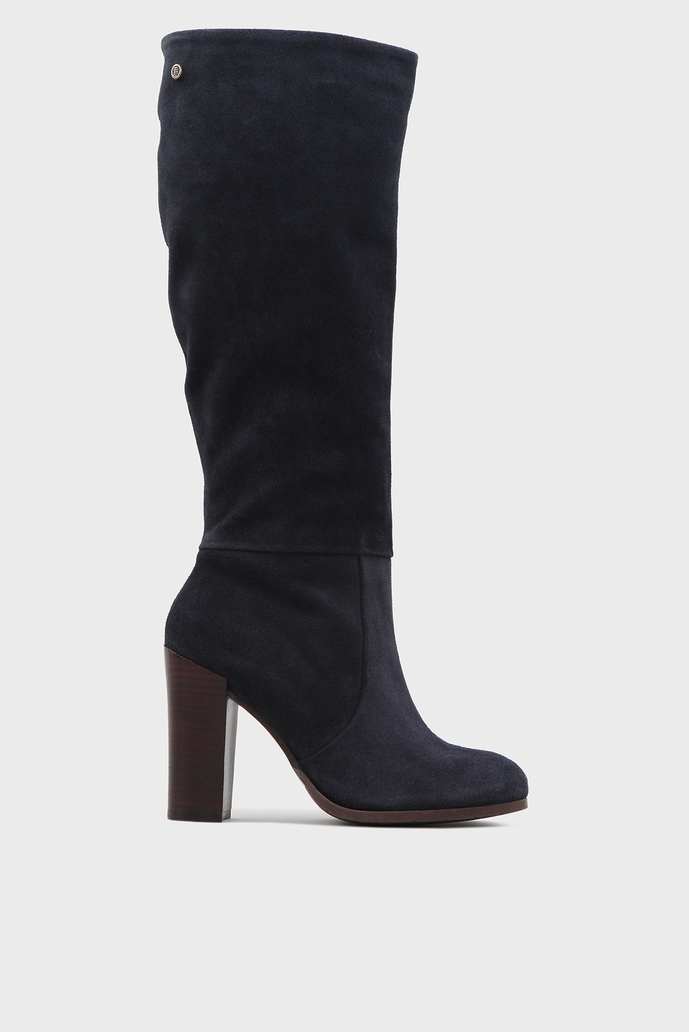 Женские синие замшевые сапоги 6