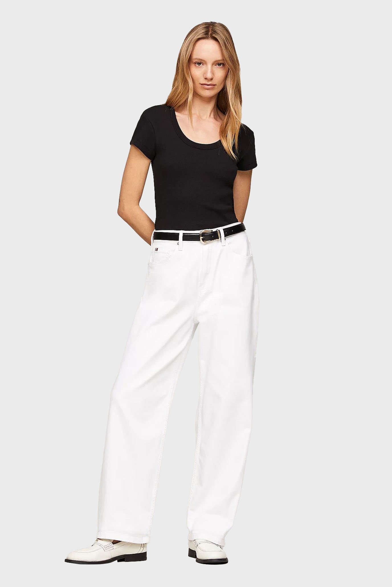 Футболка SLIM RIB SCOOP NK CAP SLV 2