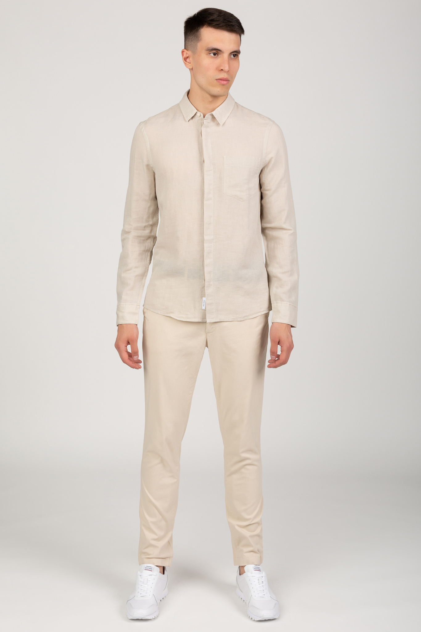 Рубашка COTTON LINEN CHEST POCKET SHIRT 5