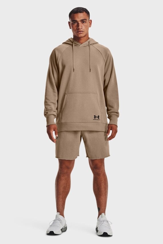 Мужское бежевое худи UA Heavyweight Terry Hoodie