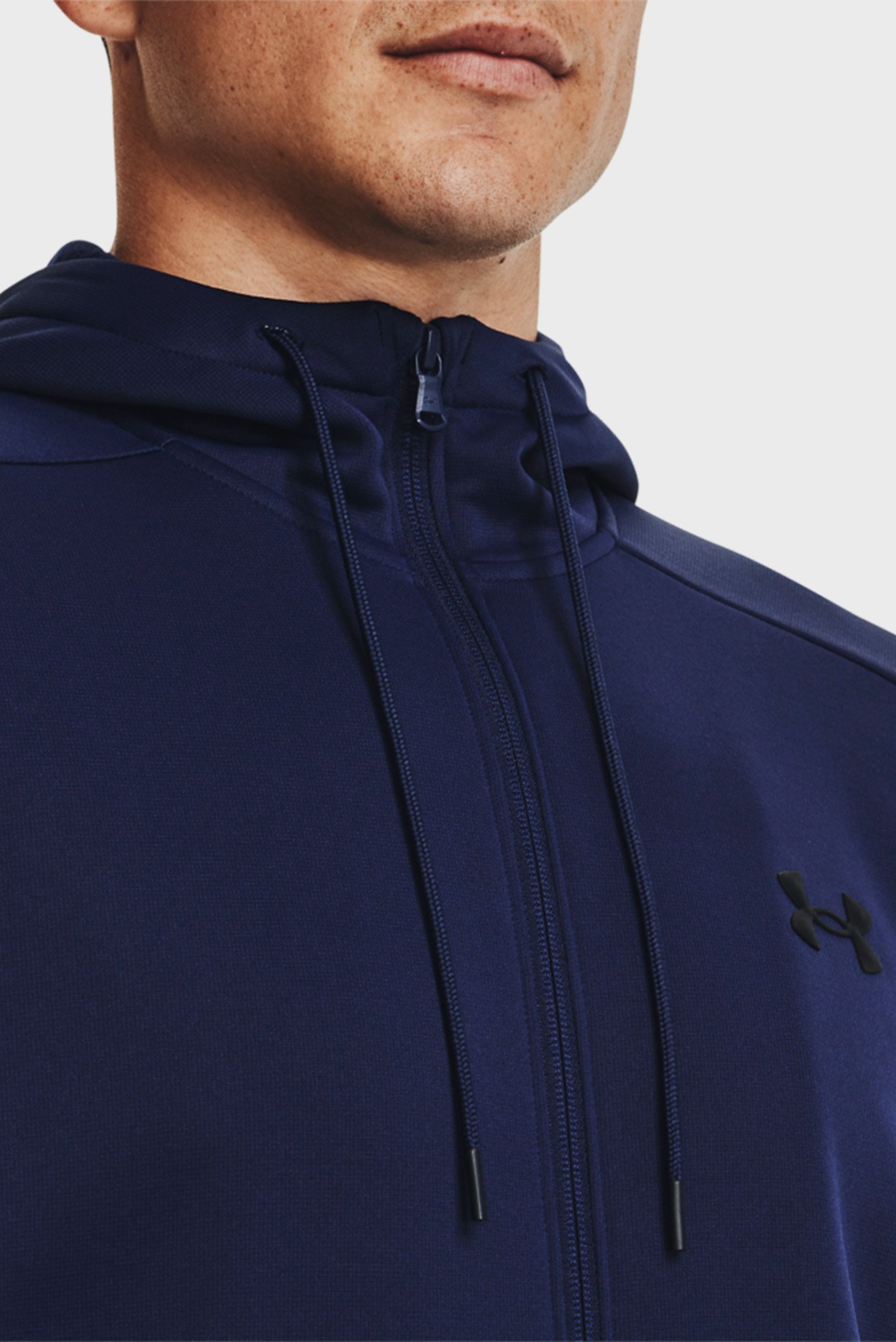 Мужское темно-синее худи UA Armour Fleece FZ Hoodie 12