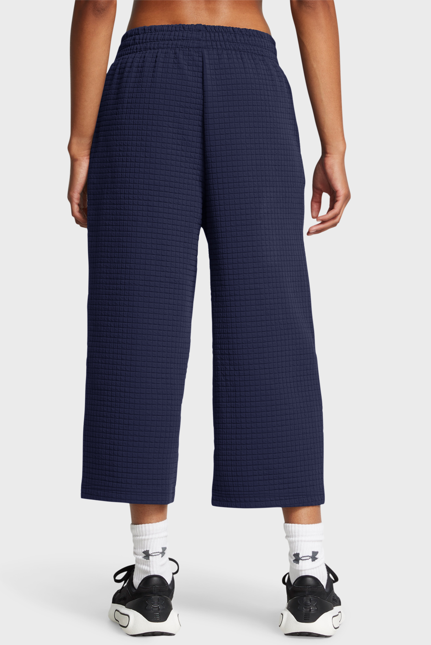 Женские темно-синие спортивные брюки Unstoppable Flc Grid Crop 2