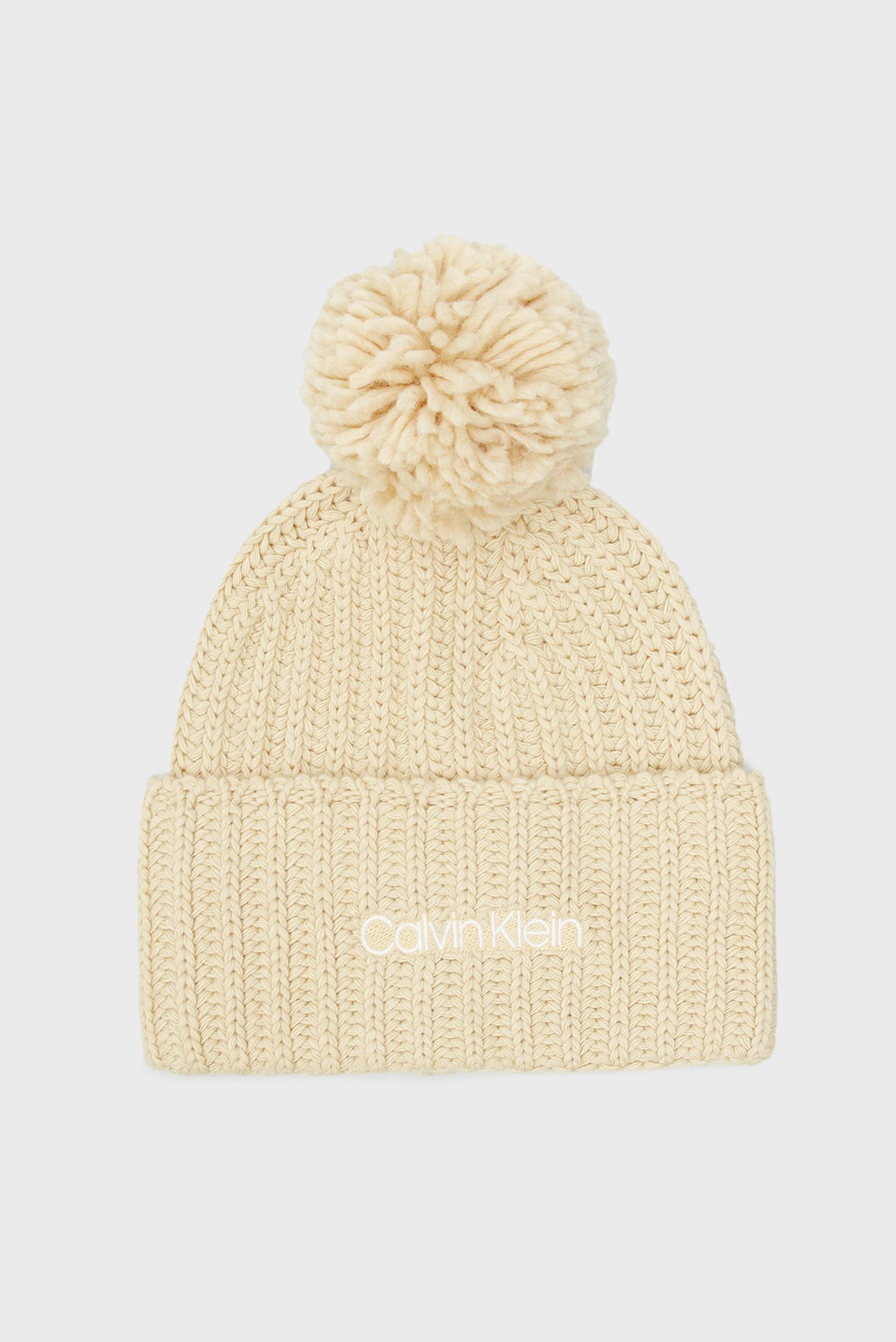 Шапка OVERSIZED KNIT BEANIE W  POMPOM 4