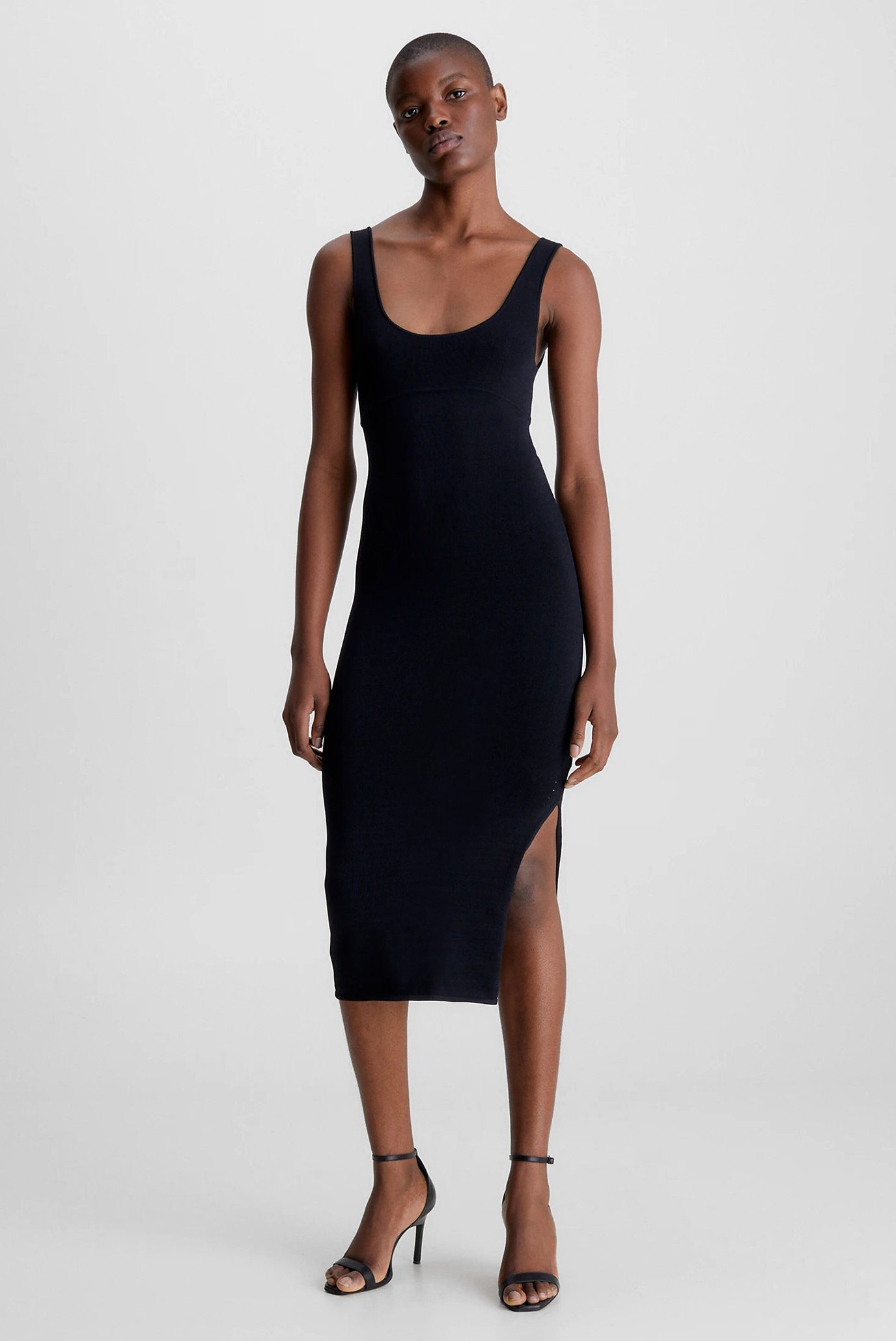 Женское черное платье SENSUAL KNITTED BODYCON 6