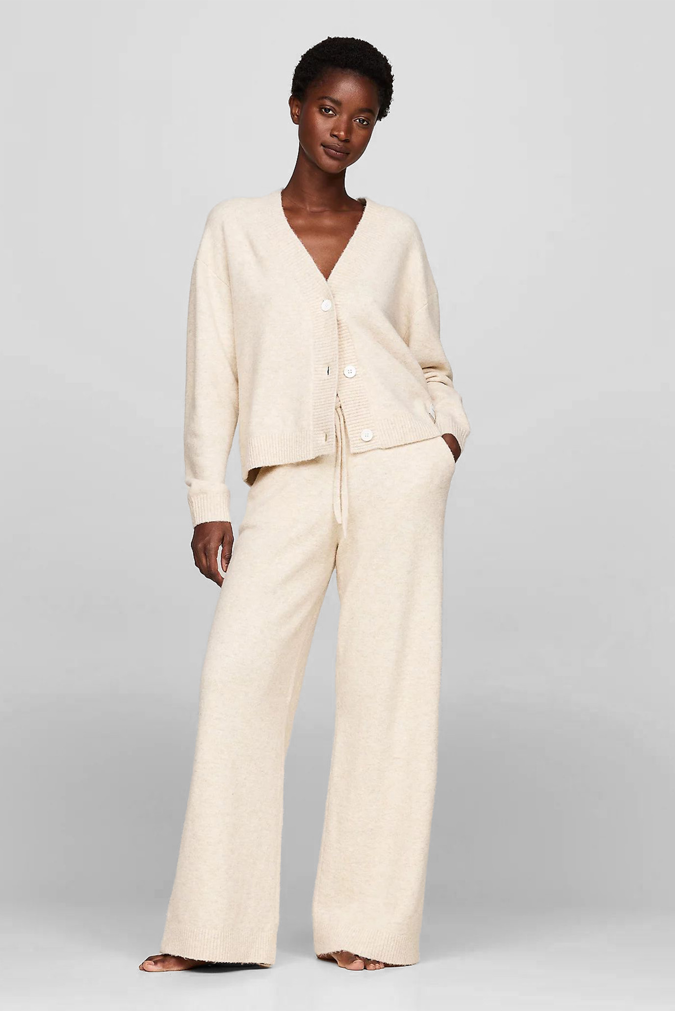 Женские бежевые брюки KNIT PANTS 2