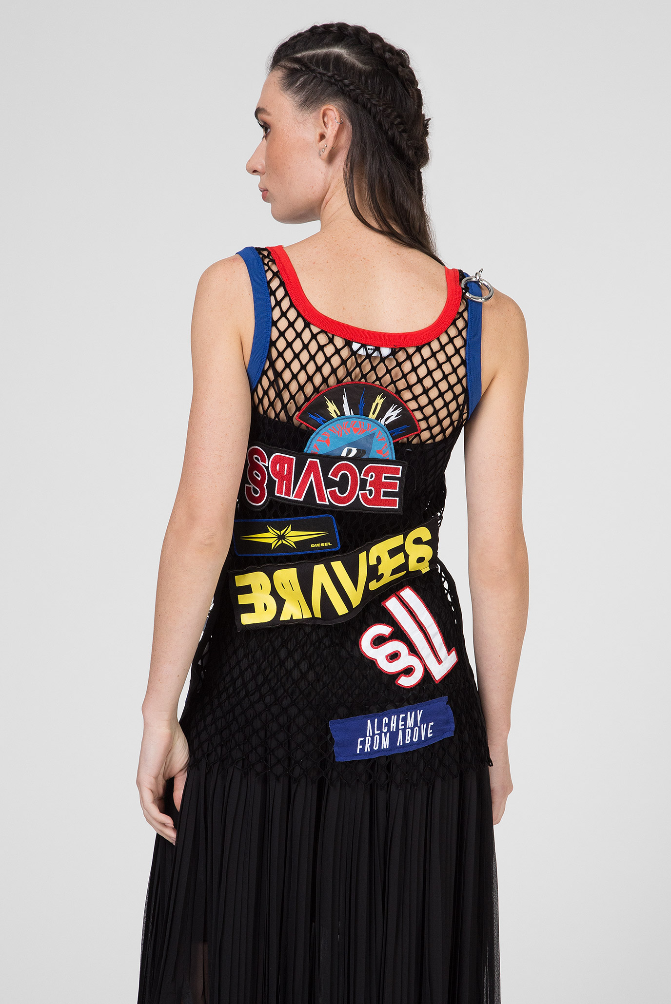 Женский черный топ T-AIDA-A CANOTTA 8