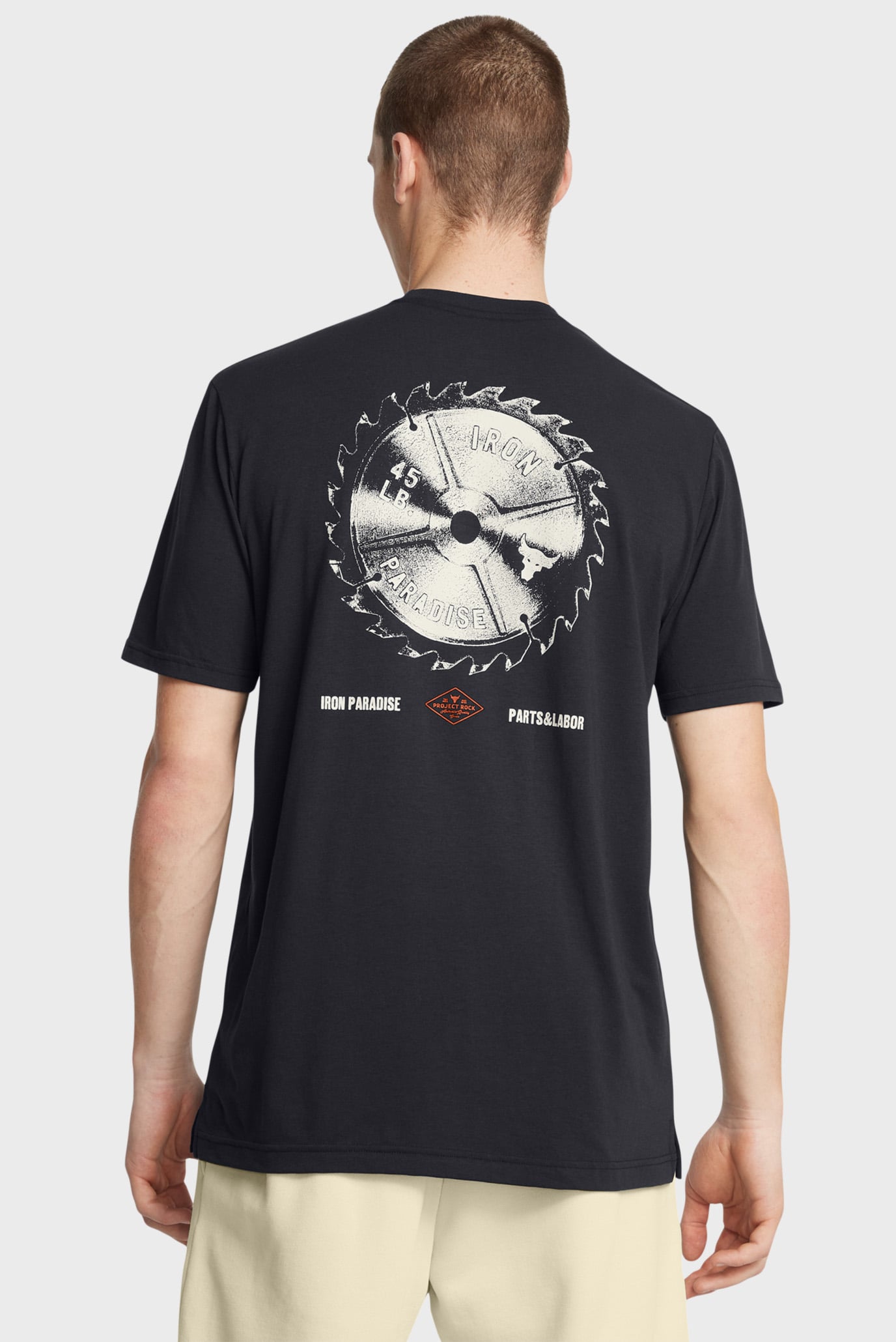 Мужская черная футболка UA Pjt Rck SS Tools 2