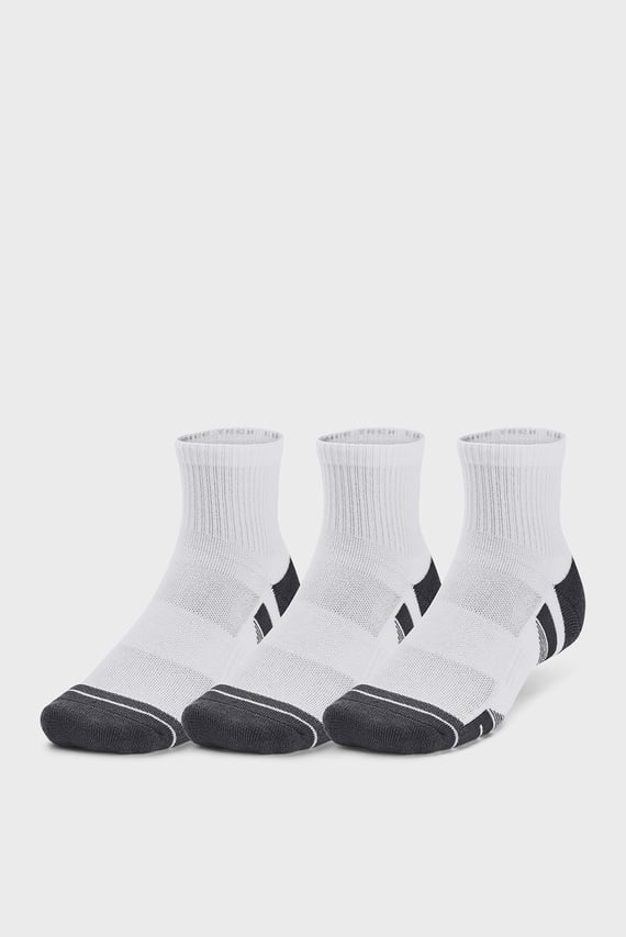 Белые носки (3 пары) UA Performance Tech 3pk Qtr